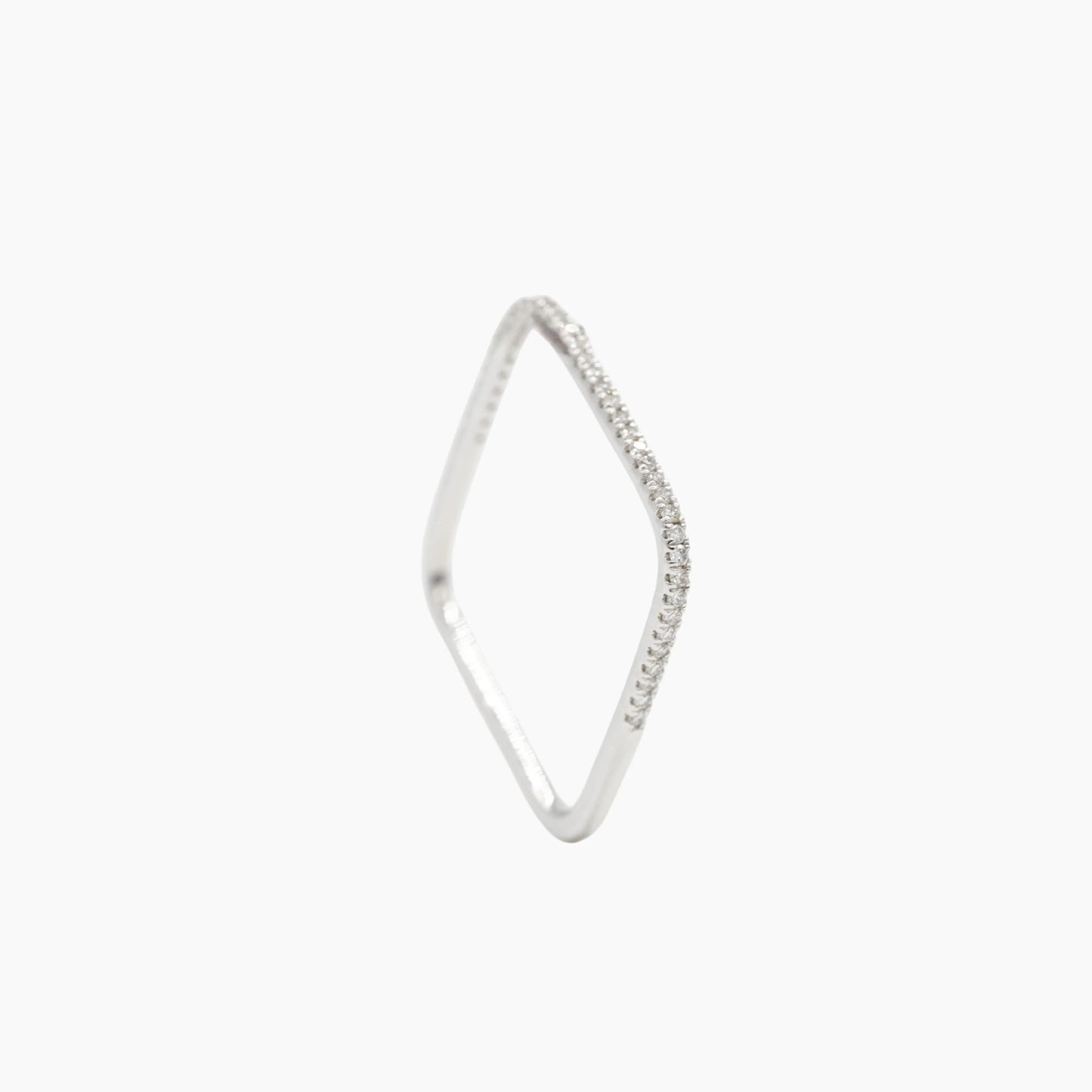 Bague Square - Or blanc