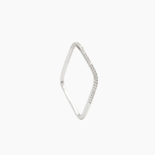 Bague Square - Or blanc