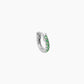 Boucle d'Oreille Unique - Créole Daylight Émeraude - Or Blanc - 7mm