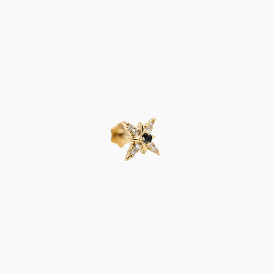 Piercing Star Diamants Noirs - Or Jaune