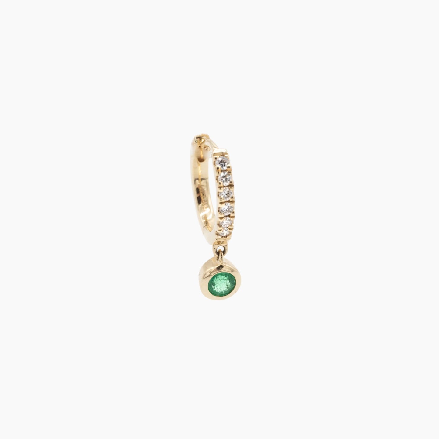 Boucle d'Oreille Unique - Maï Émeraude