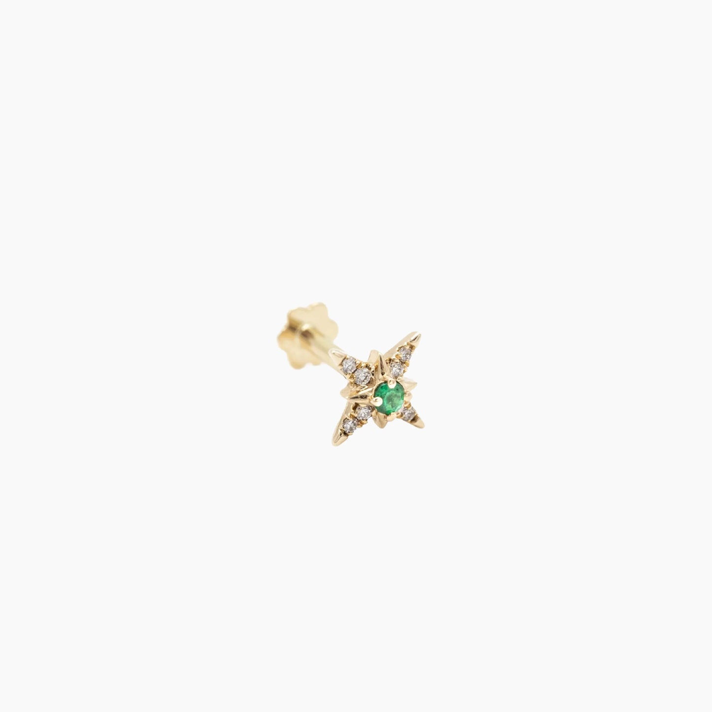 Piercing Star Émeraude - Or Jaune