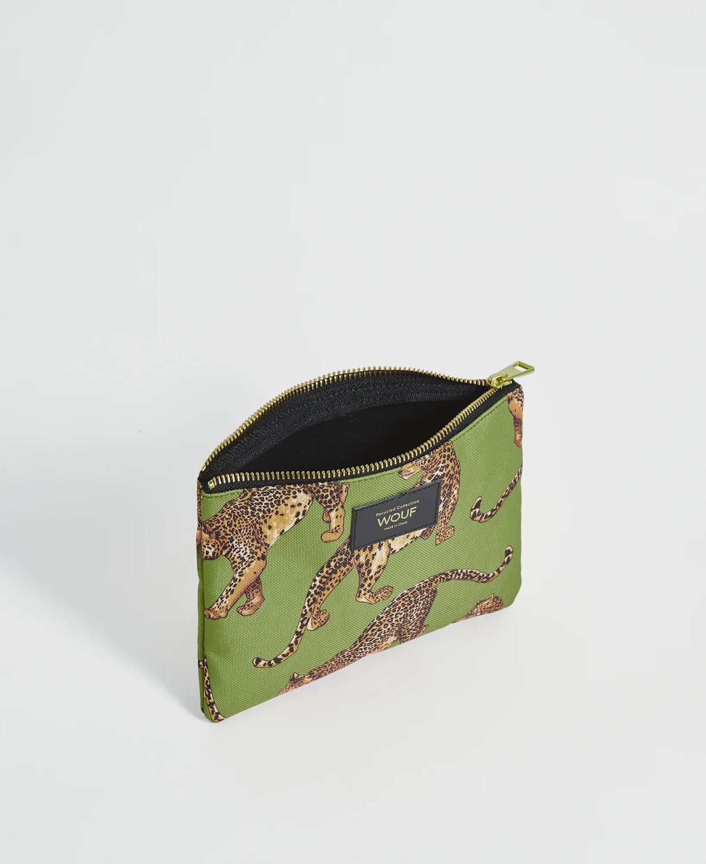 Olive Leopard Pouch