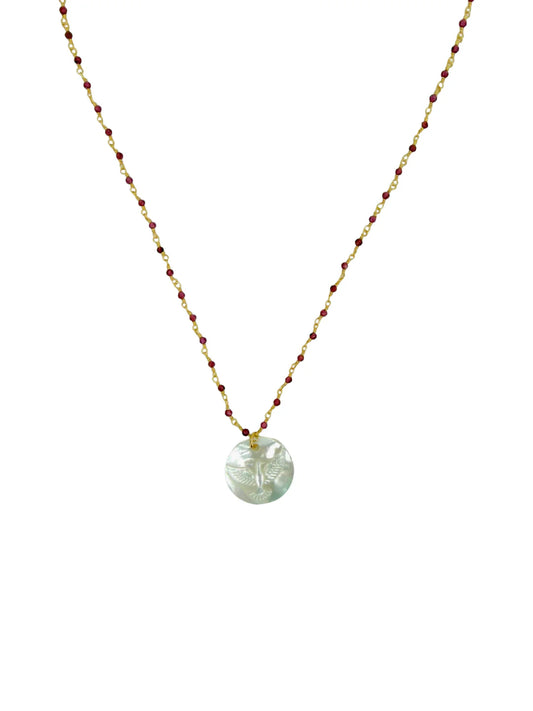 Collier White Bird Summer
