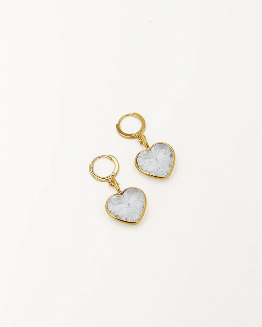 Boucles d'oreilles poésie coeur