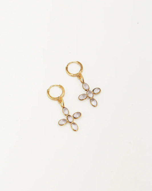 Boucles d'oreilles poésie fleur