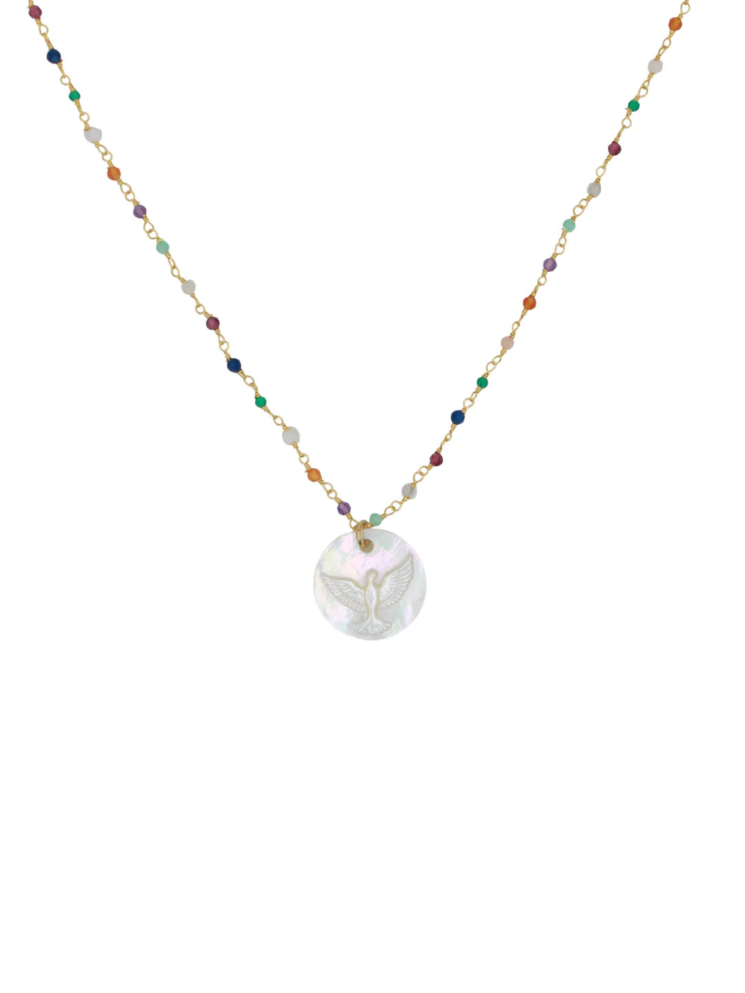 Collier White Bird Summer