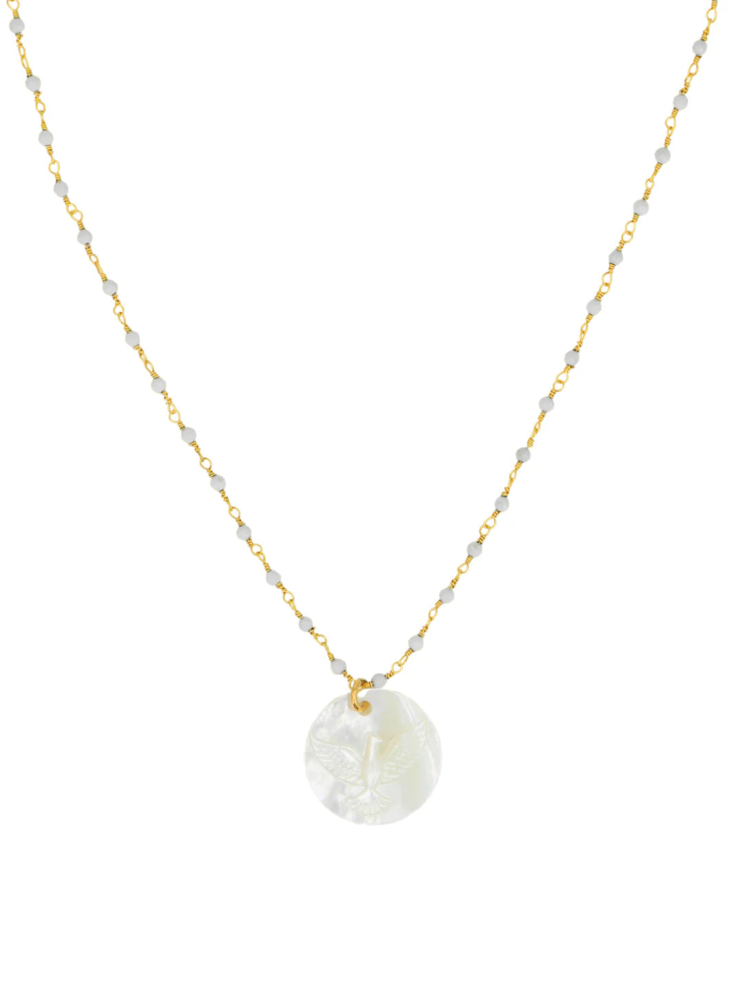 Collier White Bird Summer