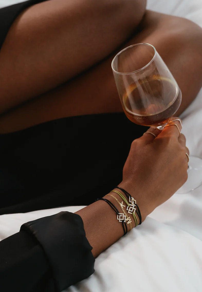 Bracelet Sqaure S - Diamants blancs - Bicolore