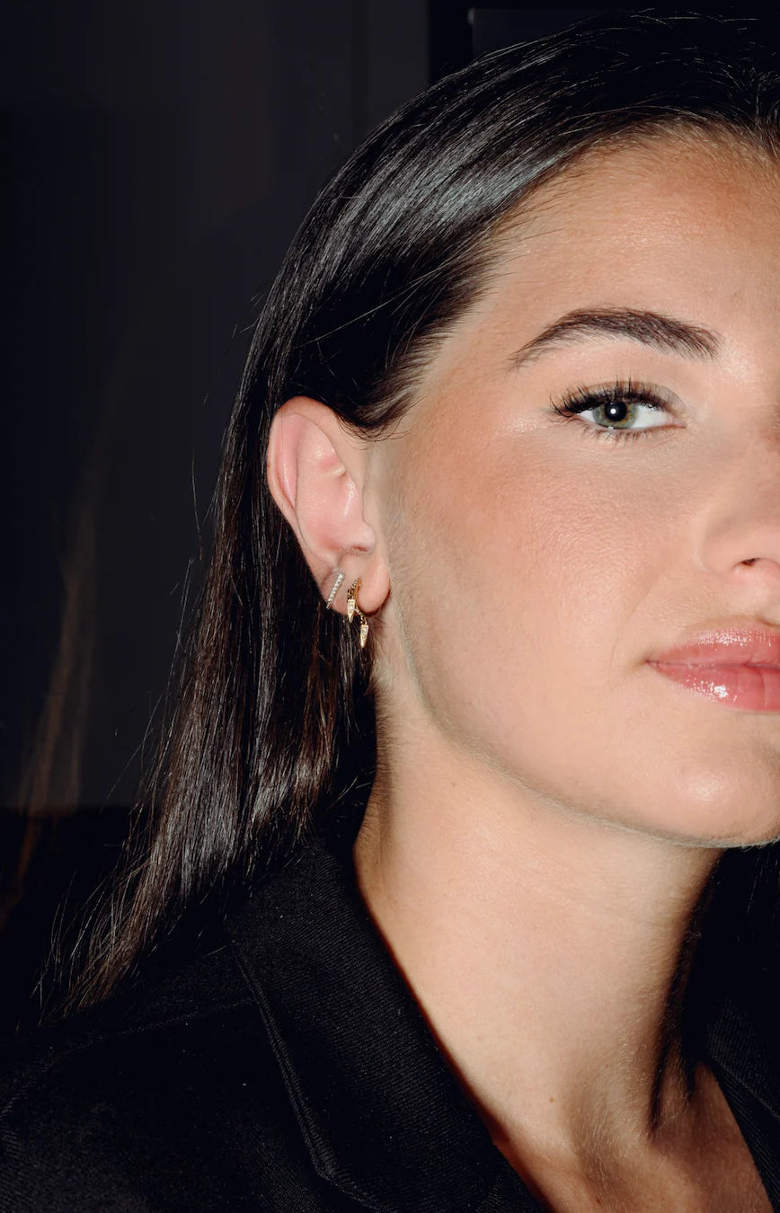 Boucle d'Oreille Unique - La Josie - Or Blanc