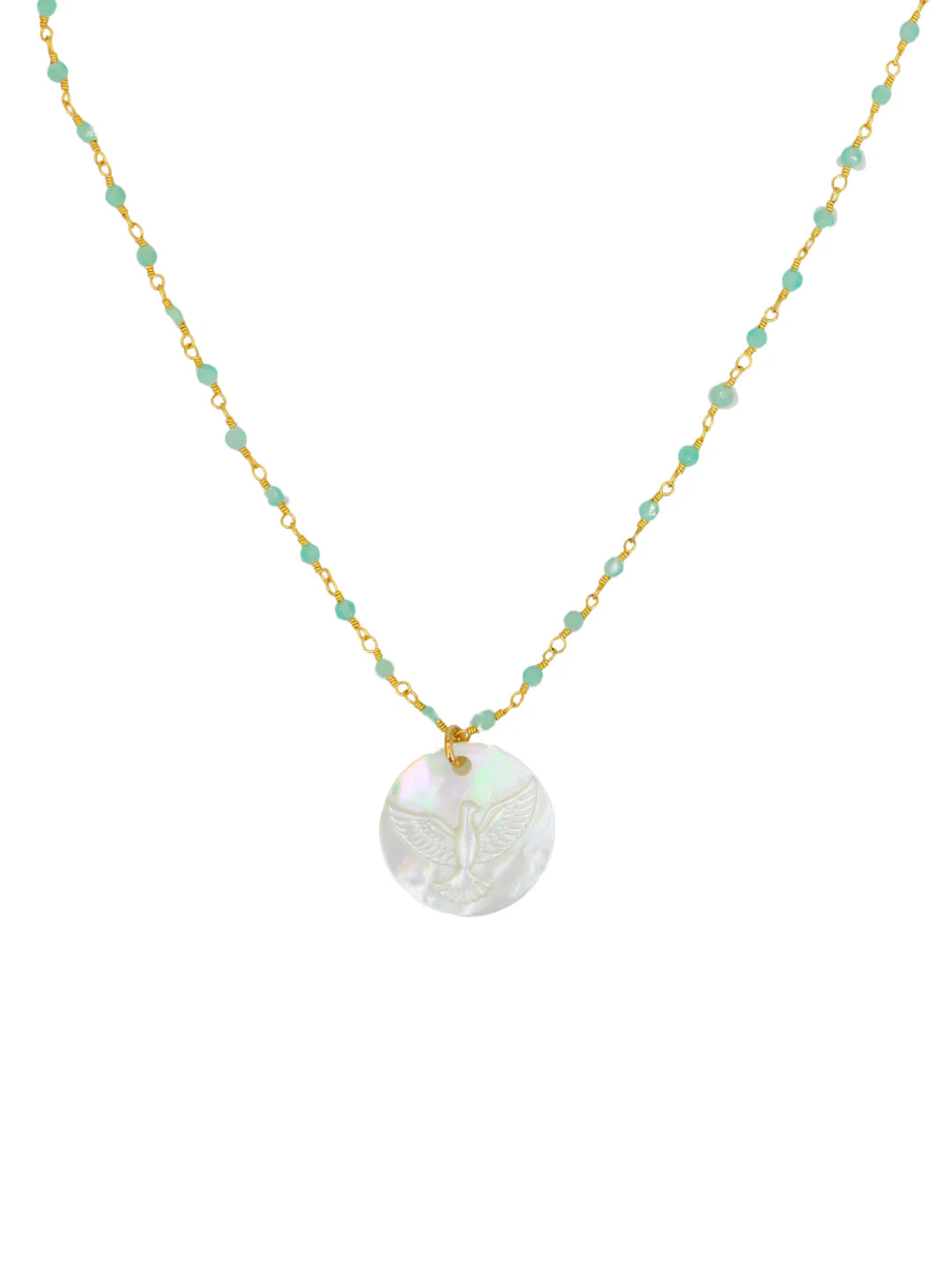 Collier White Bird Summer