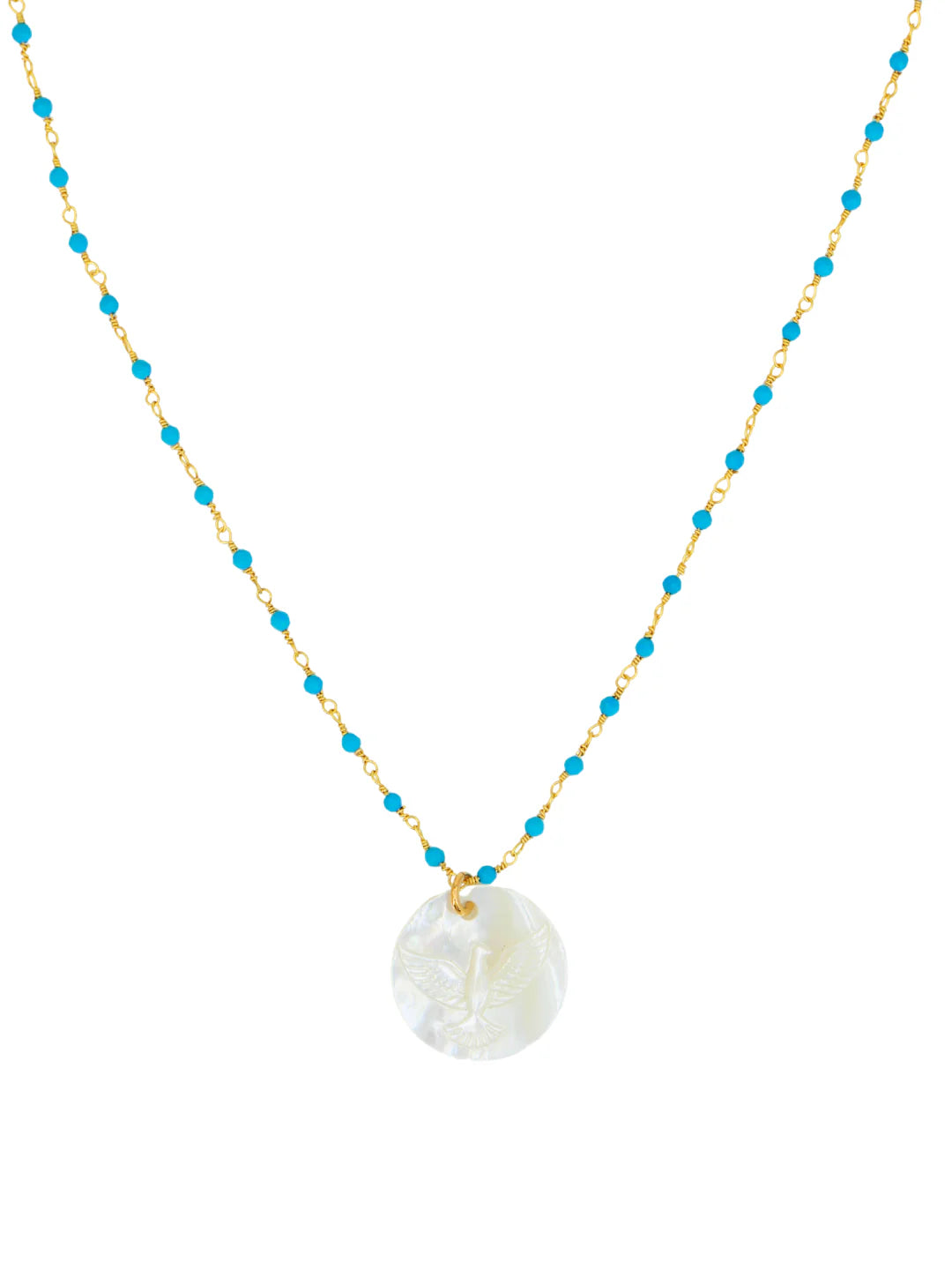 Collier White Bird Summer