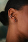 Boucle d'Oreille Unique - Créole Daylight Diamants Noirs - Or Blanc - 7mm