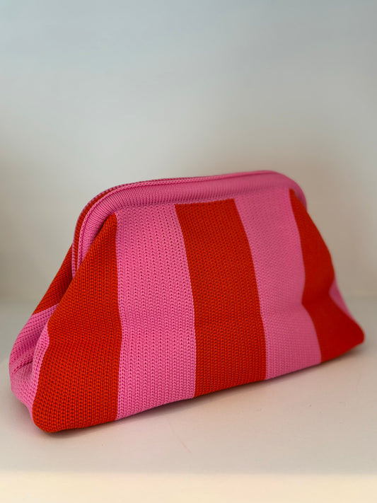 Pochette - Rose et rouge