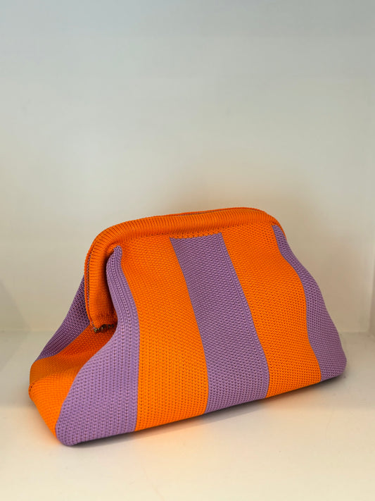 Pochette - Lilas et orange