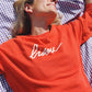 Sweat Bisou Rouge Adulte