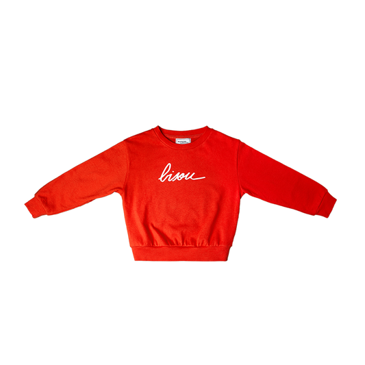 Sweat Bisou rouge Kids