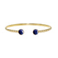 jonc athéna clouté de la marque nilai orné d'une pierre lapis lazuli