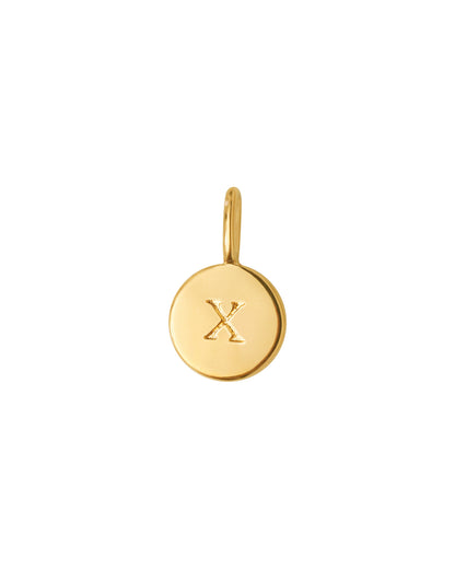 médaille nilai plaqué or avec lettre x