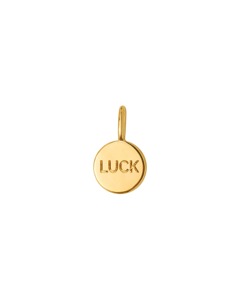médaille nilai plaqué or avec inscription luck