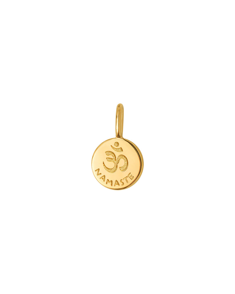 médaille nilai plaqué or avec symbole namaste