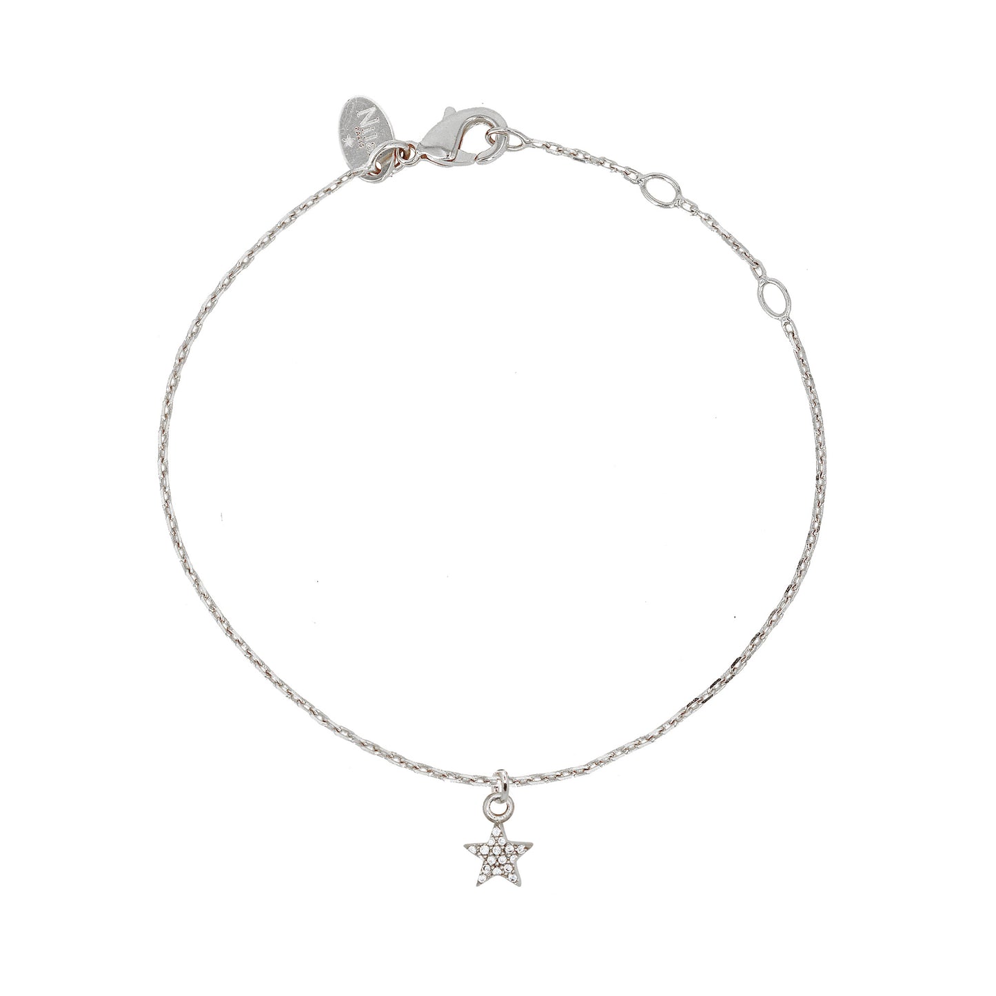Bracelet Nilai modèle lily argent avec pendentif étoile