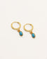 Mini créoles Nilaï pendantes pierre turquoise