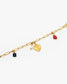 Bracelet Nilaï maille orné pendentifs colorés et médaillon coeur