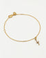 Bracelet fin plaqué or avec pendentif éclair