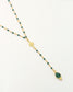 Collier type chapelet Nilaï orné de pierres quartz émeraude