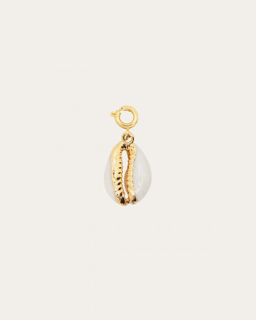 Pendentif grigri Nilaï coquillage Cauri blanc