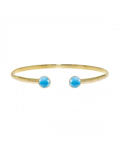 jonc athéna pointillé pierre turquoise