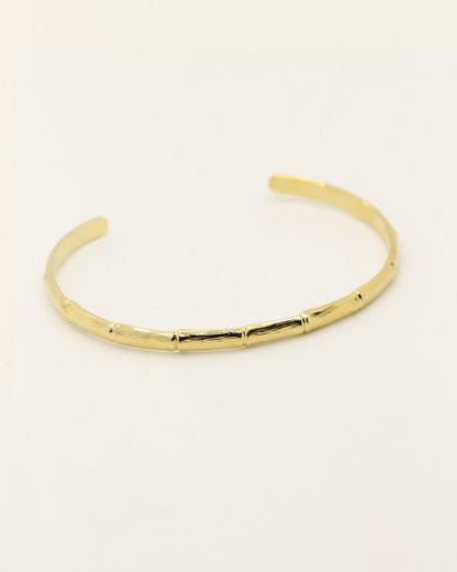 Jonc Nilaï type bamboo ajustable doré