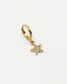 Mini créoles en plaqué or de chez nilai avec pendentif étoile