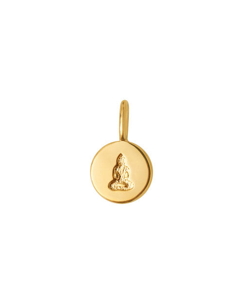 médaille nilai plaqué or avec symbole bouddha